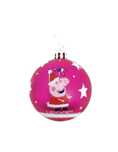 BOLAS NAVIDAD 8CM PACK 6 PEPPA PIG "COSY CORNER"
