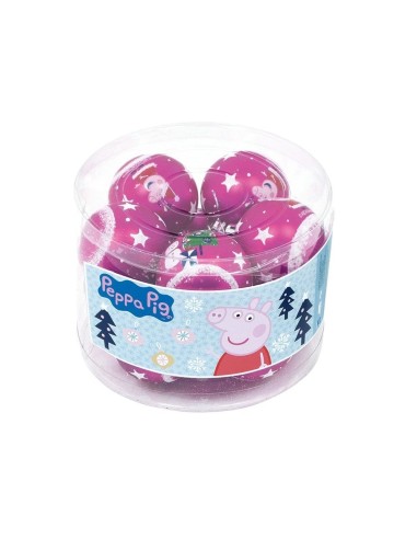 BOLAS NAVIDAD 6CM PACK 10 PEPPA PIG "COSY CORNER"