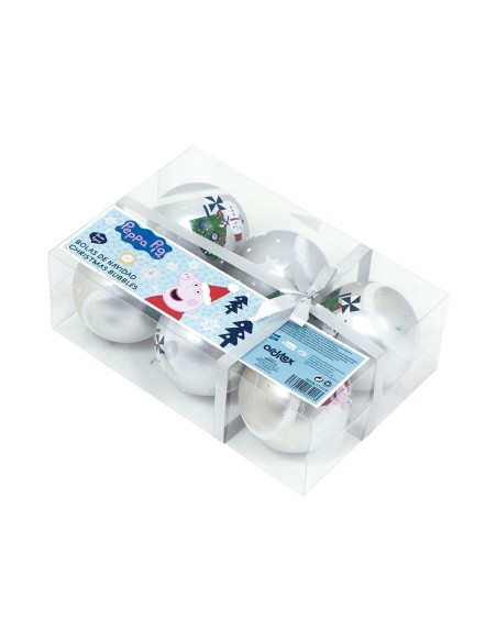 BOLAS NAVIDAD 8CM PACK 6 PEPPA PIG "COSY CORNER" BOLAS NAVIDAD 8CM PACK 6 PEPPA PIG "COSY CORNER"