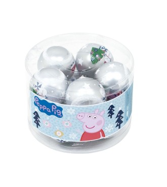 BOLAS NAVIDAD 6CM PACK 10 PEPPA PIG "COSY CORNER"