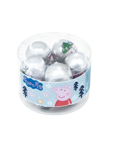 BOLAS NAVIDAD 6CM PACK 10 PEPPA PIG "COSY CORNER"