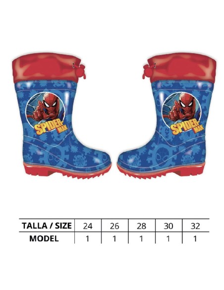 PACK 5 PARES DE BOTAS DE AGUA SPIDER-MAN "HERO" PACK 5 PARES DE BOTAS DE AGUA SPIDER-MAN "HERO"
