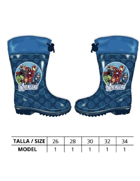 PACK 5 PARES DE BOTAS DE AGUA AVENGERS "SUPER HEROES" PACK 5 PARES DE BOTAS DE AGUA AVENGERS "SUPER HEROES"