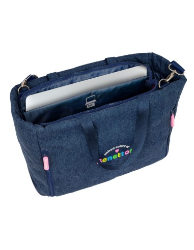 BOLSO CON BOLSILLO PARA PORTATIL 14,1'' BENETTON "DENIM" | Comprar ...