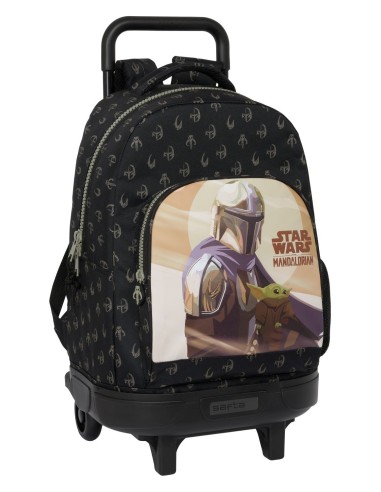 MOCHILA GDE. C/RUEDAS COMPACT EXTRAIBLE THE MANDALORIAN "THIS IS TH...