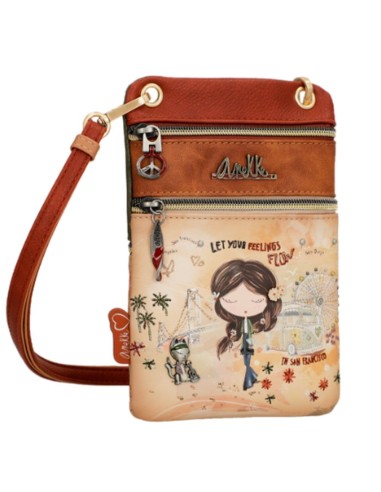 Mini Bolso Bandolera Plano Mujer Anekke Peace&Love Camel | Comprar ...