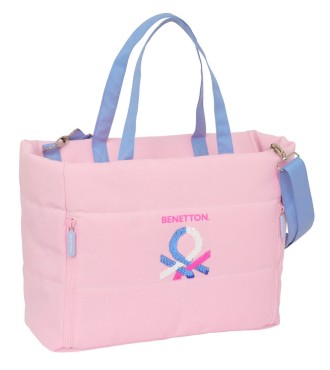 BOLSO CON BOLSILLO PARA PORTATIL 14,1'' BENETTON "PINK" | Comprar B...