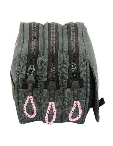 PORTATODO TRIPLE BIG KAPPA "SILVER PINK" | Comprar PORTATODO TRIPLE...