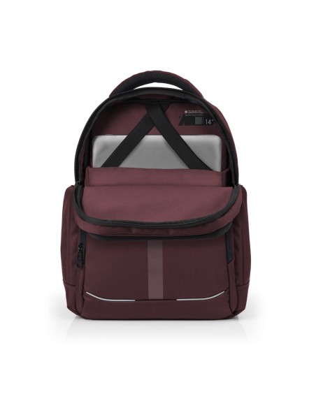 Mochila para portátil 14" Gabol Fusión Burdeos Mochilas-C...