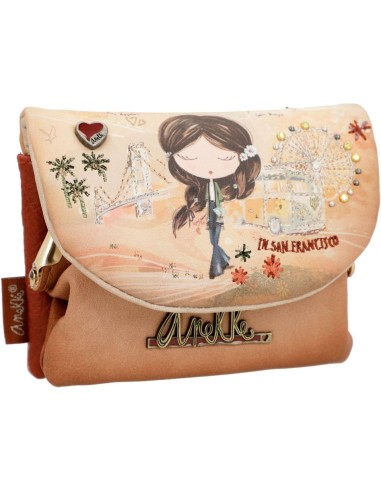 Monedero Mujer Estampado Anekke Peace&Love Camel