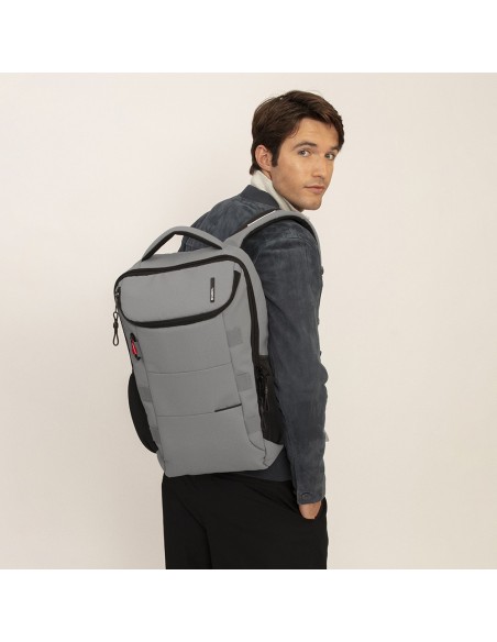 Mochila 2 Compart. Portaordenador  17,3" Gabol Disk Gris ...