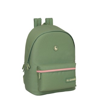 MOCHILA DOBLE PARA PORTATIL 15,6"+USB EL GANSO BASICS "VERDE"