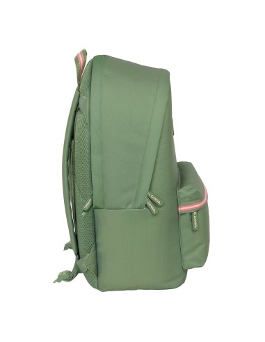 MOCHILA DOBLE PARA PORTATIL 15,6"+USB EL GANSO BASICS "VERDE"
