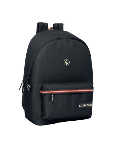 MOCHILA DOBLE PARA PORTATIL 15,6"+USB EL GANSO BASICS "NEGRO"