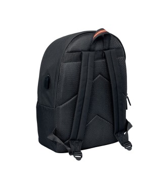 MOCHILA DOBLE PARA PORTATIL 15,6"+USB EL GANSO BASICS "NEGRO" 2