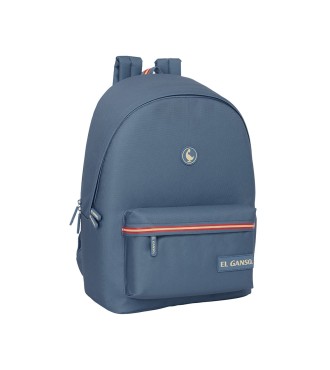MOCHILA DOBLE PARA PORTATIL 15,6"+USB EL GANSO BASICS "AZUL"