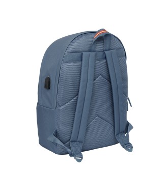 MOCHILA DOBLE PARA PORTATIL 15,6"+USB EL GANSO BASICS "AZUL" 2