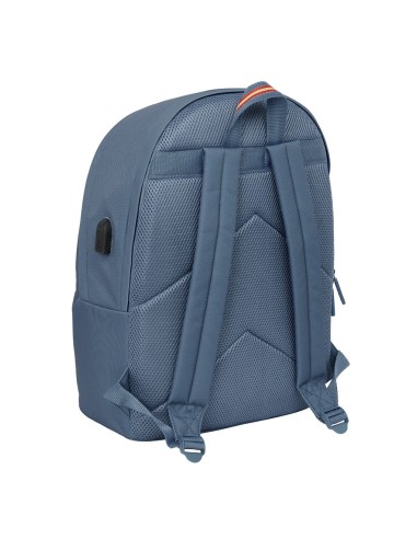 MOCHILA DOBLE PARA PORTATIL 15,6"+USB EL GANSO BASICS "AZUL"
