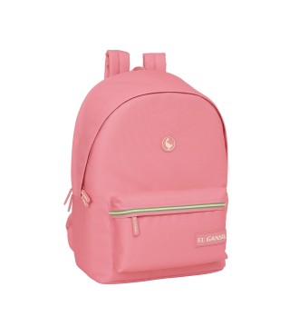 MOCHILA DOBLE PARA PORTATIL 15,6"+USB EL GANSO BASICS "MARSALA"