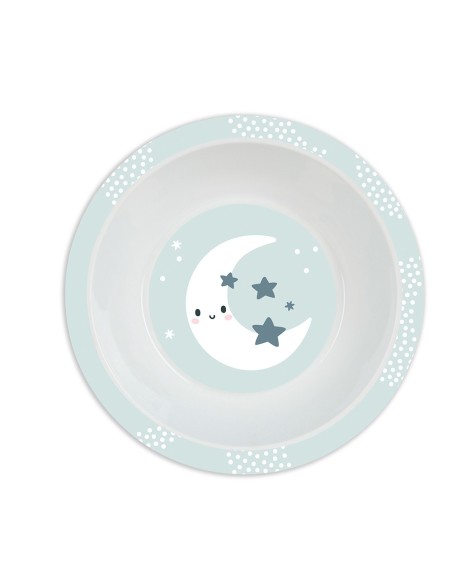 SET DE PLATOS Y CUBIERTOS SAFTA PREESCOLAR "LUNA"