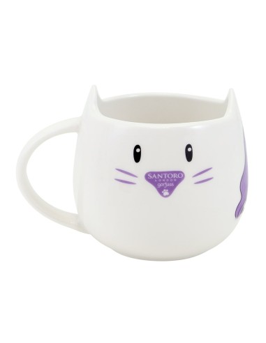 SET DE TAZA Y POSAVASOS GORJUSS "SMITTEN KITTEN"