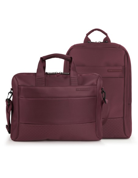 Pack Maletín + Mochila Portatil 15,6" Gabol Tide Burdeos ...