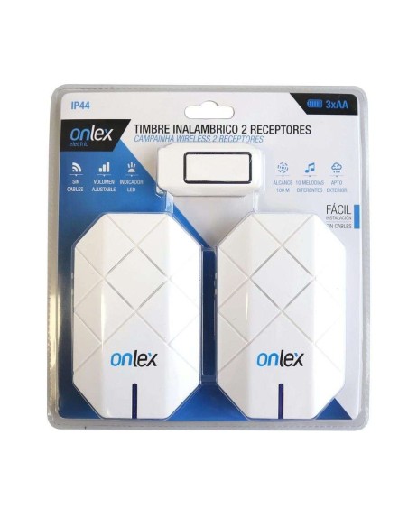 TIMBRE INALÁMBRICO ONLEX 2 RECEPTORES TIMBRE INALÁMBRICO ONLEX 2 RECEPTORES