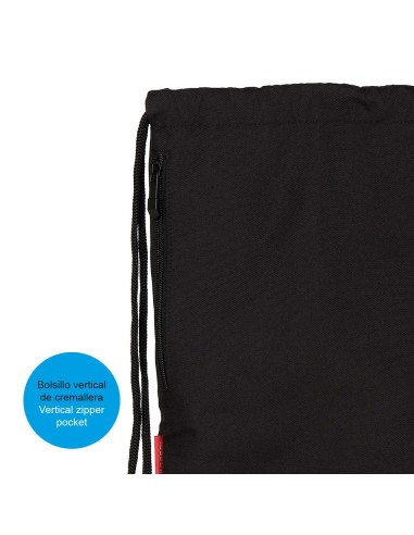 Saco GymSack Gabol Basic Negro Mochilas Saco Gym | Fraber
