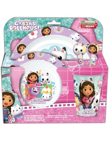 SET MICRO KIDS 5 PIEZAS EN ESTUCHE GABBY'S DOLLHOUSE "PARTY" | Comp...