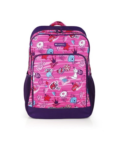 Mochila Escolar Adaptable Gabol Sticker Mochilas Escolare...