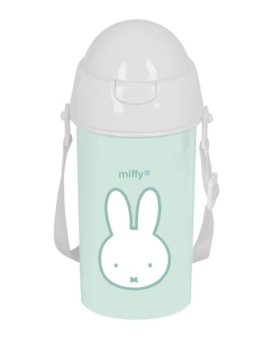 BOTELLA 500ml APERTURA AUTOM. CON PAJITA MIFFY "MENTA" | Comprar BO...