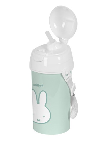 BOTELLA 500ml APERTURA AUTOM. CON PAJITA MIFFY "MENTA" | Comprar BO...