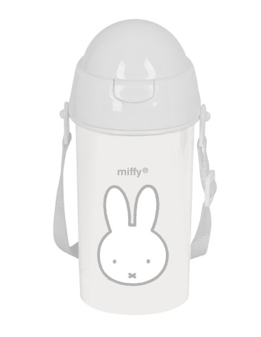 BOTELLA 500ml APERTURA AUTOM. CON PAJITA MIFFY "NIEBLA" | Comprar B...