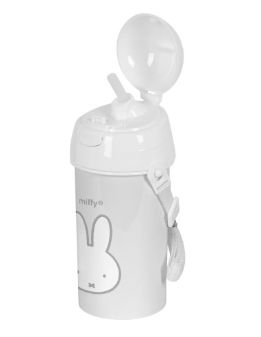 BOTELLA 500ml APERTURA AUTOM. CON PAJITA MIFFY "NIEBLA" | Comprar B...