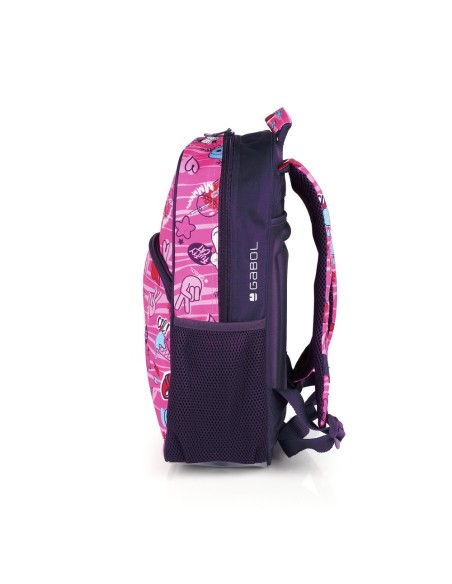 Mochila Escolar Adaptable Gabol Sticker Mochilas Escolare...