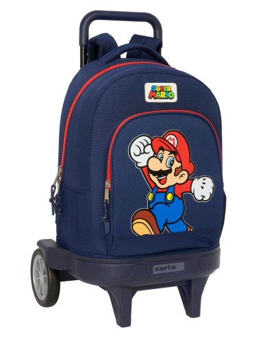 MOCHILA GDE. C/RUEDAS COMPACT EVOL. EXT. SUPER MARIO "WORLD" | Comp...