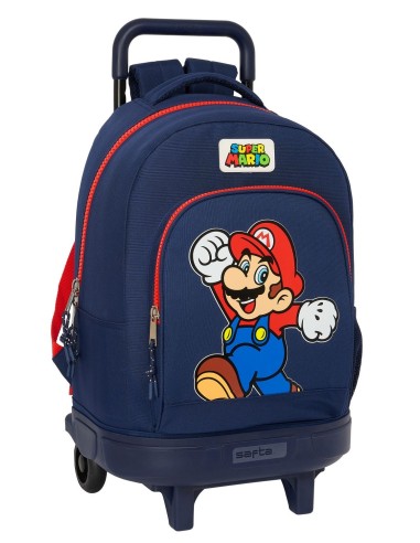 MOCHILA GDE. C/RUEDAS COMPACT EXTRAIBLE SUPER MARIO "WORLD" | Compr...