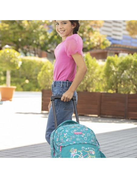 Mochila 2 Ruedas Carro Fijo Gabol Fiori Mochilas con rued...