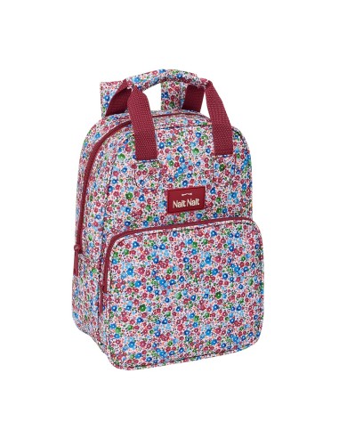 MOCHILA INFANTIL NAIT NAIT "FLORES COIMBRA BURDEOS" | Comprar MOCHI...