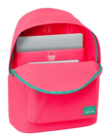 MOCHILA PARA PORTATIL 14,1" NAIT NAIT "ROSA FLUOR" | Comprar MOCHIL...