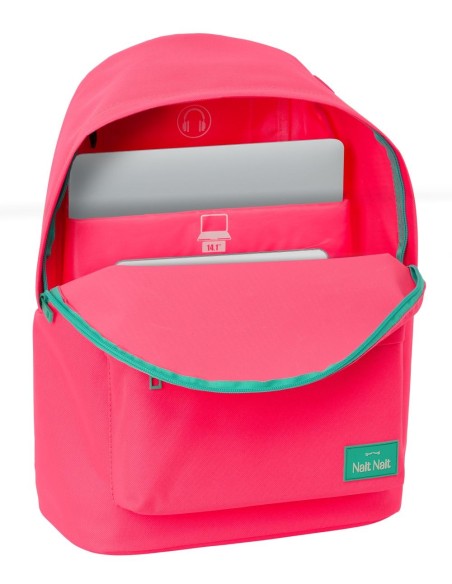 MOCHILA PARA PORTATIL 14,1" NAIT NAIT "ROSA FLUOR" | Comprar MOCHIL...
