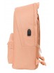 MOCHILA DOBLE PARA PORTATIL 15,6"+USB MUNICH BASICOS "PEACH"