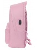 MOCHILA DOBLE PARA PORTATIL 15,6"+USB MUNICH BASICOS "ROSA"