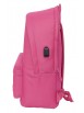 MOCHILA DOBLE PARA PORTATIL 15,6"+USB MUNICH BASICOS "FUCSIA"