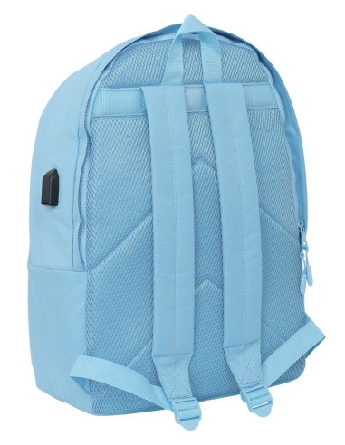 MOCHILA DOBLE PARA PORTATIL 15,6"+USB MUNICH BASICOS "AZUL" | Compr...