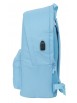 MOCHILA DOBLE PARA PORTATIL 15,6"+USB MUNICH BASICOS "AZUL"