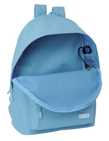 MOCHILA DOBLE PARA PORTATIL 15,6"+USB MUNICH BASICOS "AZUL" | Compr...