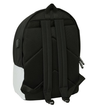 MOCHILA DOBLE PARA PORTATIL 15,6"+USB REAL MADRID 1ª EQUIP. 24/25 |... 2