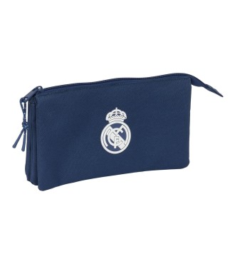 PORTATODO TRIPLE REAL MADRID CHICA MARINO | Comprar PORTATODO TRIPL...