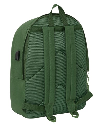 MOCHILA DOBLE PARA PORTATIL 15,6"+USB REAL MADRID CHICA CAQUI | Com...